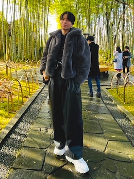 「act'm（アクトム）のアイテム（ブルゾン）」を使った、Dahliaさん（メンズ・171cm）の夏コーディネート