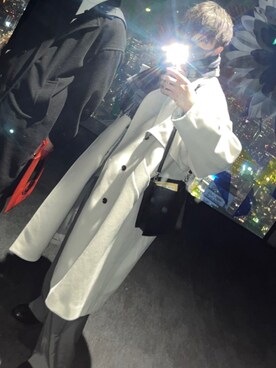 「JUNRED（ジュンレッド）のアイテム（トレンチコート）」を使った、Dahliaさん（メンズ・171cm）の冬コーディネート