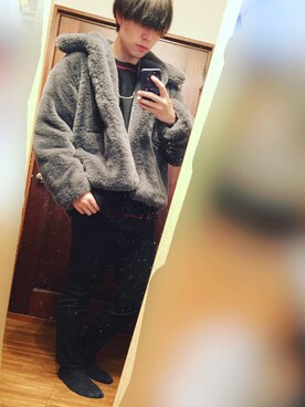 「act'm（アクトム）のアイテム（ブルゾン）」を使った、Dahliaさん（メンズ・171cm）の秋コーディネート