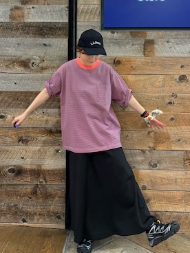 「URBAN RESEARCH（アーバンリサーチ）のSALOMON　XT-6 GTX（スニーカー、ブラック系）」を使った、kobayashimarikoさん（レディース・153cm）の夏コーディネート