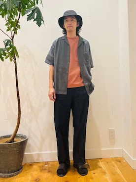 「URBAN RESEARCH Sonny Label（アーバンリサーチサニーレーベル）のアイテム（パンツ）」を使った、MATSUMOTOさん（メンズ・175cm）の夏コーディネート