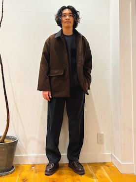 「アイテム（カバーオール）」を使った、takuさん（メンズ・175cm）の冬コーディネート