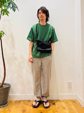 「URBAN RESEARCH Sonny Label（アーバンリサーチサニーレーベル）のアイテム（パンツ）」を使った、MATSUMOTOさん（メンズ・175cm）の夏コーディネート