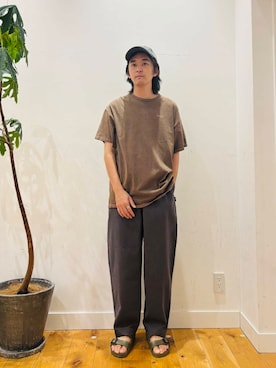 「URBAN RESEARCH Sonny Label（アーバンリサーチサニーレーベル）のアイテム（キャップ）」を使った、teeさん（メンズ・175cm）の夏コーディネート