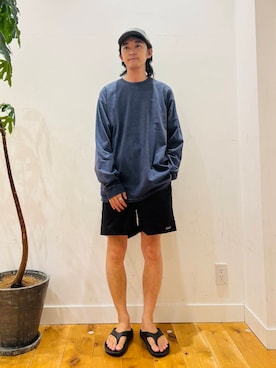 「OOFOS（ウーフォス）のアイテム」を使った、MATSUMOTOさん（メンズ・175cm）の夏コーディネート