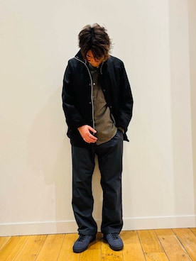 「Barbour（バブアー）のアイテム（その他アウター）」を使った、teeさん（メンズ・175cm）の冬コーディネート