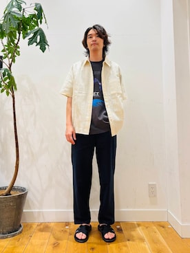 「URBAN RESEARCH Sonny Label（アーバンリサーチサニーレーベル）のアイテム（パンツ）」を使った、MATSUMOTOさん（メンズ・175cm）の夏コーディネート