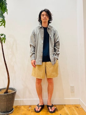 「OOFOS（ウーフォス）のアイテム」を使った、MATSUMOTOさん（メンズ・175cm）の夏コーディネート