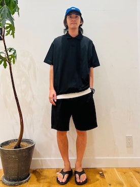 「OOFOS（ウーフォス）のアイテム」を使った、MATSUMOTOさん（メンズ・175cm）の夏コーディネート