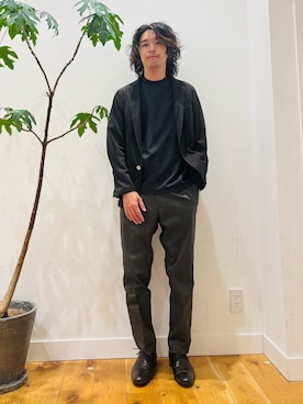 「アイテム（テーラードジャケット）」を使った、teeさん（メンズ・175cm）の夏コーディネート