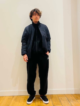 「XOLO（ショロ）のXOLO　Double Loop Ring（リング）」を使った、takuさん（メンズ・175cm）の冬コーディネート