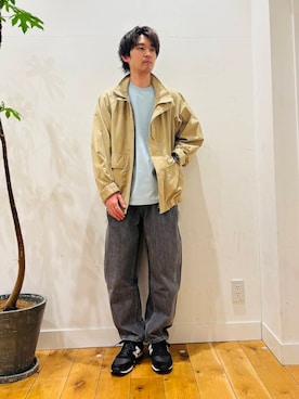 「春のジャケットスタイル」｜「アイテム（ブルゾン）」を使った、MATSUMOTOさん（メンズ・175cm）の冬コーディネート