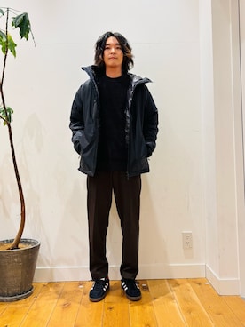 「アイテム（ダウンジャケット/コート）」を使った、teeさん（メンズ・175cm）の秋コーディネート