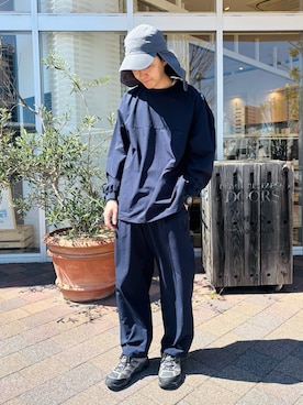 「EKAL（エカル）のアイテム」を使った、takuさん（メンズ・175cm）の春コーディネート