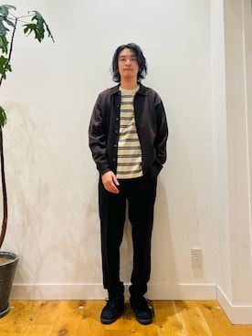 「URBAN RESEARCH DOORS（アーバンリサーチドアーズ）の『XLサイズ/WEB限定/仁村紗和さん着用』『UR TECH 200日ニット』シャツ カーディガン（カーディガン/ボレロ）」を使った、teeさん（メンズ・175cm）の秋コーディネート