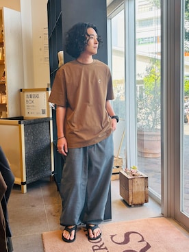 「EKAL（エカル）のアイテム」を使った、takuさん（メンズ・175cm）の夏コーディネート