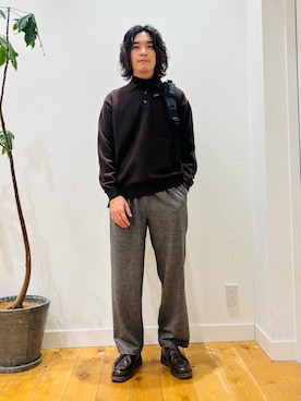 「アイテム（ポロシャツ）」を使った、teeさん（メンズ・175cm）の秋コーディネート