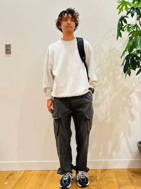 「運動会コーデ」｜「アイテム（スウェット）」を使った、teeさん（メンズ・175cm）の秋コーディネート