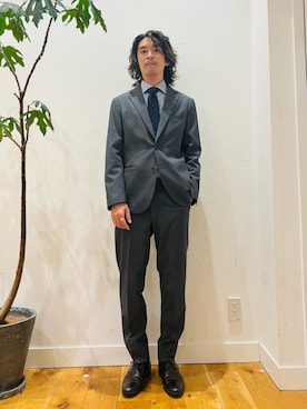 「アイテム（スーツジャケット）」を使った、teeさん（メンズ・175cm）の夏コーディネート