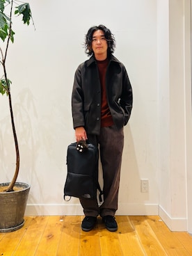 「アイテム（バックパック/リュック）」を使った、teeさん（メンズ・175cm）の秋コーディネート