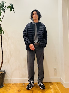 「アイテム（ダウンジャケット/コート）」を使った、teeさん（メンズ・175cm）の秋コーディネート