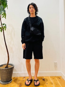 「OOFOS（ウーフォス）のアイテム」を使った、MATSUMOTOさん（メンズ・175cm）の夏コーディネート