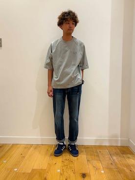 「Champion（チャンピオン）のアイテム」を使った、teeさん（メンズ・175cm）の夏コーディネート