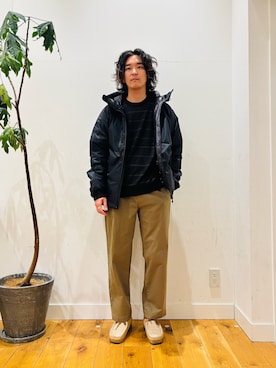 「冬の注目アウター」｜「アイテム（ジャケット/アウター）」を使った、teeさん（メンズ・175cm）の秋コーディネート