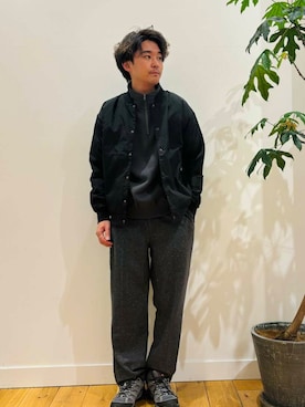 「URBAN RESEARCH DOORS（アーバンリサーチドアーズ）のウールブレンドネップワンタックパンツ（その他パンツ）」を使った、takuさん（メンズ・175cm）の秋コーディネート