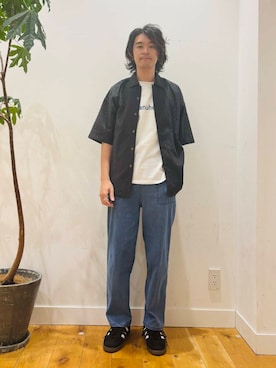 「URBAN RESEARCH Sonny Label（アーバンリサーチサニーレーベル）のアイテム（パンツ）」を使った、MATSUMOTOさん（メンズ・175cm）の夏コーディネート