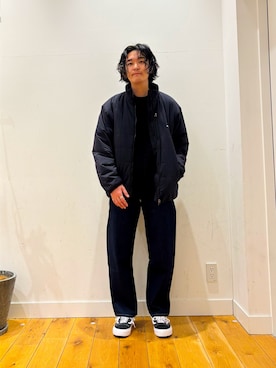 「Lee（リー）のアイテム（パンツ）」を使った、takuさん（メンズ・175cm）の冬コーディネート