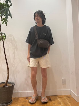 「URBAN RESEARCH Sonny Label（アーバンリサーチサニーレーベル）のアイテム（パンツ）」を使った、MATSUMOTOさん（メンズ・175cm）の夏コーディネート