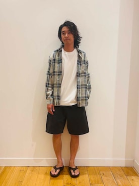 「帰省コーデ」｜「アイテム（パンツ）」を使った、MATSUMOTOさん（メンズ・175cm）の夏コーディネート