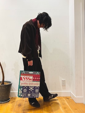 「XOLO（ショロ）のXOLO　Double Loop Ring（リング）」を使った、takuさん（メンズ・175cm）の冬コーディネート