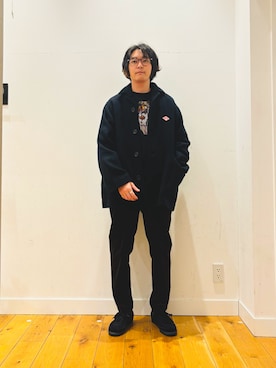 「アイテム（テーラードジャケット、グリーン系）」を使った、takuさん（メンズ・175cm）の秋コーディネート