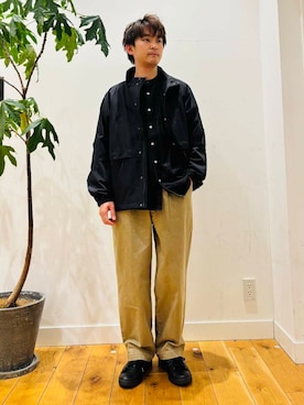 「XOLO（ショロ）のXOLO　Double Loop Ring（リング）」を使った、takuさん（メンズ・175cm）の冬コーディネート