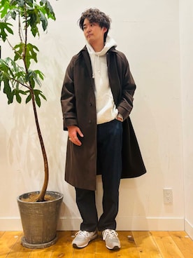 「XOLO（ショロ）のXOLO　Double Loop Ring（リング）」を使った、takuさん（メンズ・175cm）の冬コーディネート