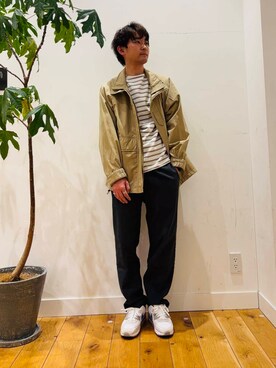 「XOLO（ショロ）のXOLO　Double Loop Ring（リング）」を使った、takuさん（メンズ・175cm）の冬コーディネート