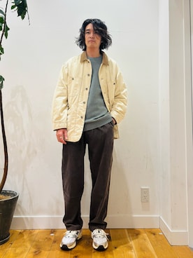 「アイテム（カバーオール）」を使った、teeさん（メンズ・175cm）の秋コーディネート