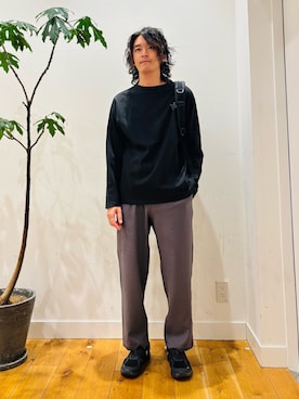 「アイテム（バックパック/リュック）」を使った、teeさん（メンズ・175cm）の秋コーディネート