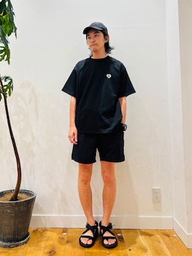 「アイテム（キャップ）」を使った、teeさん（メンズ・175cm）の夏コーディネート