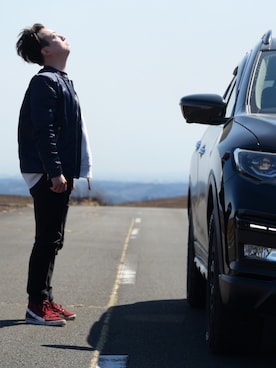「DIESEL（ディーゼル）のアイテム（ライダースジャケット）」を使った、Kenpesu321さん（メンズ・165cm）の春コーディネート