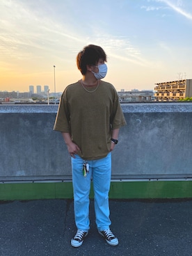 「H&M（エイチ・アンド・エム）のアイテム（パンツ）」を使った、RYOYAさん（メンズ・174cm）の春コーディネート