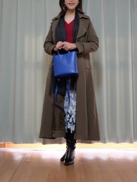「カシュクールニット」｜Kanon1008さん（レディース・170cm）の冬コーディネート