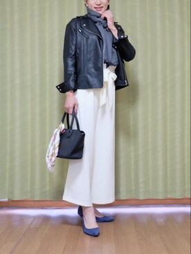 「夢展望（ユメテンボウ）のアイテム（パンツ）」を使った、Kanon1008さん（レディース・170cm）の冬コーディネート