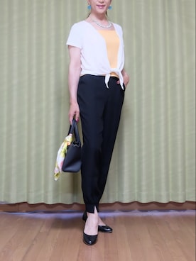 「オレンジ🍊」｜Kanon1008さん（レディース・170cm）の夏コーディネート