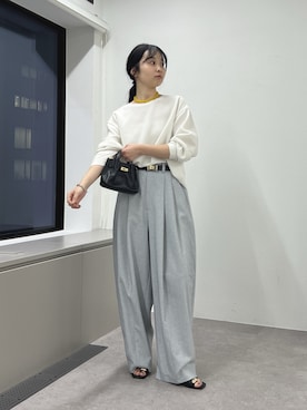 「レザーバッグ」｜YURIさん（レディース・155cm）の春コーディネート