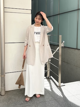 「アイテム（ジャケット/アウター）」を使った、YURIさん（レディース・155cm）の春コーディネート