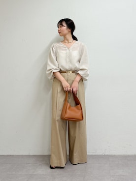 「韓国コーデ」｜「アイテム（アクセサリー）」を使った、YURIさん（レディース・155cm）の冬コーディネート