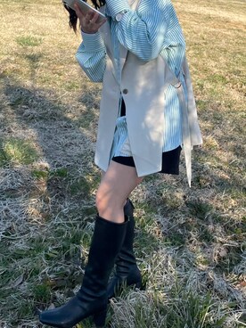 「instagramフォローお願いします」｜「アイテム（腕時計）」を使った、otmbabyさん（レディース・153cm）の春コーディネート